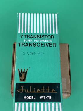 Wt-78 Juliette Model Transistor Transceiver Radios No Manual Vintage As Is Box