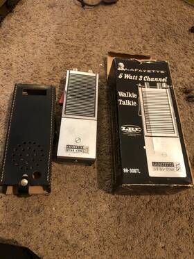 99-3087l Lafayette 5 Dyna-com 5watt 3 Channel Walkie Talkie 2 Way Radio Parts
