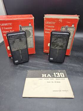 Ha-130 Lafayette Walkie Talkies 5 Transistor Citizens Band Ha- 130 Japan For Parts