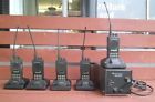 H11ucd6cb1am Lot 5 Motorola Gtx Two Way Handheld Radios + Chargers Power Supply