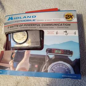 Midland 046014509818 Micro Mobile Gmrs 2-way Radio Model Mxttr. In Original Box