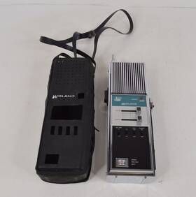 13-774 Midland Vintage 6 Channel Transceiver Radio Walkie Talkie With Case Mint