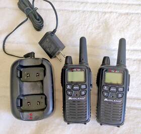 18cvp1212-rev Midland X-tra Talk 18cvp12-rev C Walkie Talkie With Charger And Cords Working