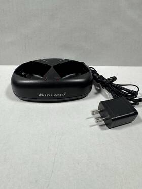 18cvr8 Midland Dual Desk Charger Base With Ac Adapter For Two-way Radios