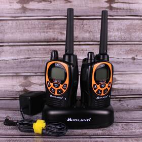 Gxt1191 Midland Two-way Radio With Charging Base And Batteries Tested Working