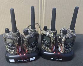 Mmagxt1050g Midland Lot Of 4 Gxt X-tra Talk Gx1050g With Charger Inv01- Bina001b