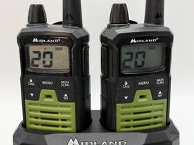 Midland T299 Walkie Talkies Lot 2 Tested /midland Charging Dock Earphones Ni-mh