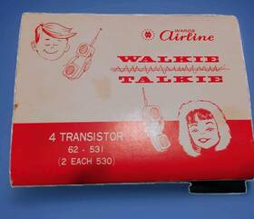 62-531 Montgomery Ward Vtg 1960 S Two Wards Airline Transistor Vintage Walkie Talkie Model