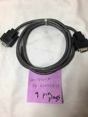 30-80390b48 Motorola 3080390b48 R.i.b. Cable With 9 Pin Male And Female Ends