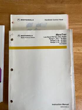 68p8002w98-o Motorola Maratrac Radio Instruction Manual And Handheld Control Head Man