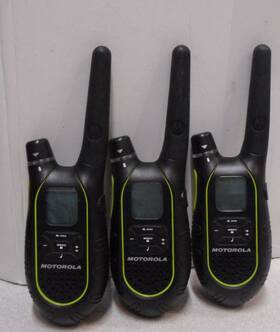 Sx710r Motorola 895593000779 Lot Of 3 Talkabout Sx710 22ch Two Way Radios