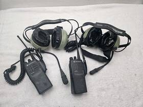 H6240-35 Motorola Hf750 Radio Pair With David Clark Headphones