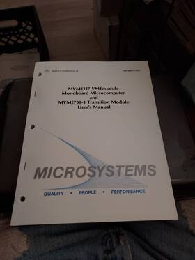 Mvme708-1 Motorola Mvme117 Vmemodule Monoboard Microcomputer And Transition