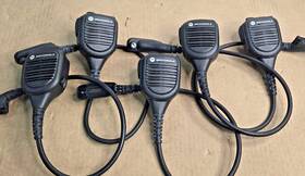 Pmmn4059b Motorola Lot Of 5 Windporting Public Safety Microphone For Apx Series