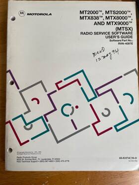Rvn-4097 Motorola Mts Radio Service Software Users Guide Rvn4097 And Programming