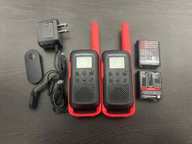 Motorola Solutions 748091000850 T210 Two-way Radio Black With Red Two Pack