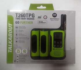 T260tpg Motorola Talkabout 22-channel Two-way Radios 3-pack With Noaa Green New