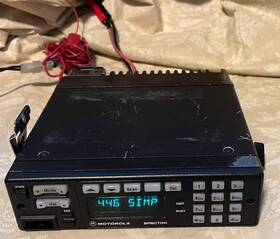 Motorola T34kxa7ja9ak Spectra Radio Uhf Range 2 Programmed For Ham Band