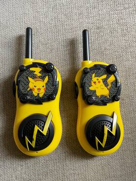 Pk-210pi.exv0 Nintendo Pokemon Pikachu Walkie Talkies 2-way Radios Tested Works See Pics