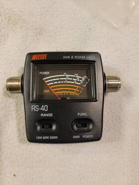 Rs-40 Nissei Swr And Power Meter Uhf/vhf 144/430 Mhz Band 200 Watts