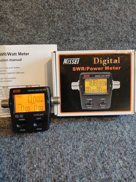 125-525 Nissei Rs-50 Digital Swr And Power Meter Mhz 120 Watts Used 2 Times