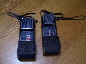 Peerless Ts-11-2 Vintage Set Of Transceiver Walkie Talkies With Cases Antique Rare
