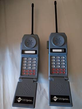 1943f Playtime Vtg Sprint Fold Up Walkie Talkies 1990 Htf Rare Tested Works