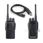 Portable Two-way Radio Walkie Talkie Interphone Intercom 16ch Uhf 7w + Usb Cable