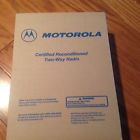 Prg001snacare Motorola New Certified Reconditioned Two-way