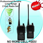Pro 2 Way Radios Twoway Two Long Range Pair Set Handheld Walkie Talkie Hiking Hq