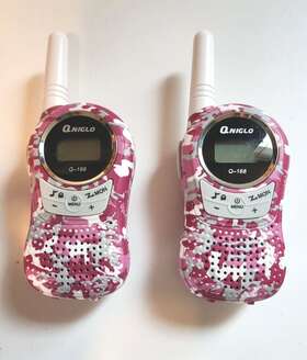 Qniglo 738631744634 Kids Walkie Talkies Pink Camo