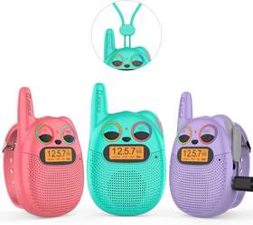 Q136 Qniglo Kids Walkie Talkies 3 Pack Rechargeable Wrist For Lon