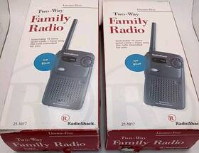 2-two-way Radioshack 040293147822 Family Radio Old Stock Shack Inch Work Ice Blue Color