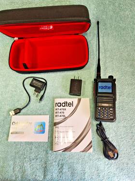 Rt-470x Radtel 445055258205 Multi Band Ham Radio Extras Case Aviation/air-rx Wx Marine