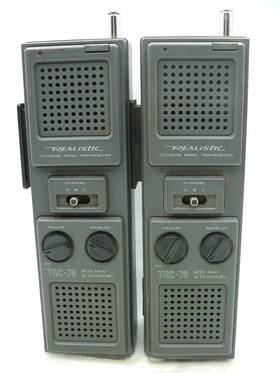 21-176 Realistic Trc-76 Set Of 2 Vintage 200mw Walkie-talkie Untested Cat. No.