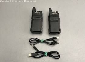 Bl22 Retcvis X2 2-way Handheld Radio Walkie Talkie With Power Cord - Tested