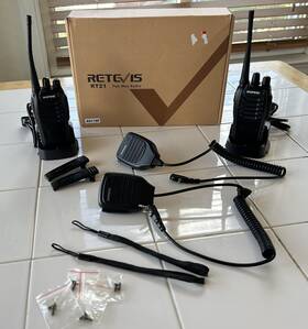A9118f Retevis Rt21 Rechargeable Long Range 2-way Radios 2 Baofeng Handheld Speakers