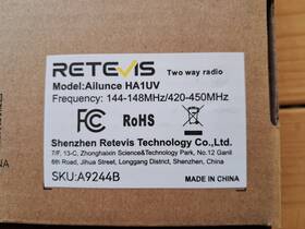 A9244b Retevis Ha1uv Dual Band Ip67 256ch 2800mah Two Way Radio Noaa&cable Mic Headset