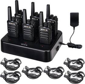 A9271a Retevis 6 Rt68 Uhf Walkie Talkies With Earpiece Frs Twoway Radios Six Way Radio