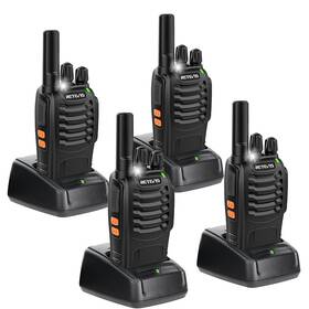 A9294a Retevis 4pack H777 Long Range Walkie Talkies Two Way Radio 1000mah 2w For School