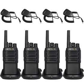 Nr10 Retevis Frs Noise Reduction Licence-free 2w 16ch Two Way Radios Mic 4pcs