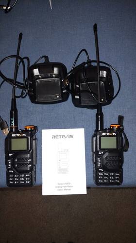 Ra79 Retevis 2 Dual Band Ham Walkie Talkies Multi-band Receiving Two Way Radio
