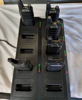 Retevis Rtc22t Walkie Talkie 10 Unit Charger With 6 Two Way Radios