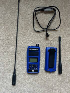 R1-bundle Rugged Radios R1 Handheld Radio With Long Range Antenna And Xl Battery Communications
