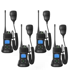 Samcom 712215040381 Two Way Radio With Shoulder Speaker Mic 5w High Power 2 Radios Long Range