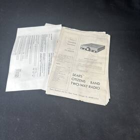 38260700 Sears Citizens Band Two Way Radio Manual Model No