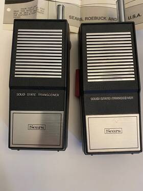 72010300 Sears Two Vintage And Roebuck Transceiver Walkie Talkies