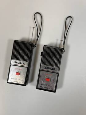 1102a Seville Vintage Morse Call Transceiver Set 2 Radios Japan Walkie Talkie