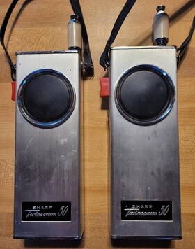 Cbt-50 Sharp Walkie Talkie Twincomm Transistor 2 Channels Made In Japan