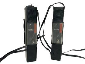 Cb-147w Sony Vtg Walkie Talkie Transceiver 2 Way Radio Lot Of W Case Untested